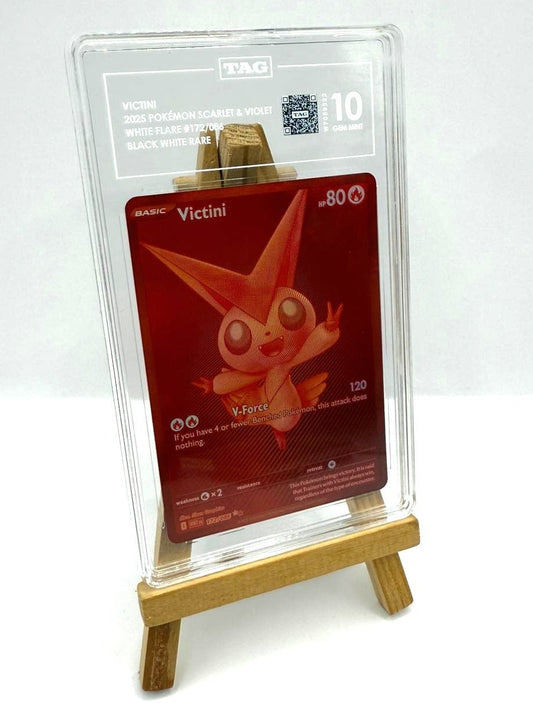 Pokémon TCG Victini Card Monochrome White Flare BWR 172/086 TAG 10