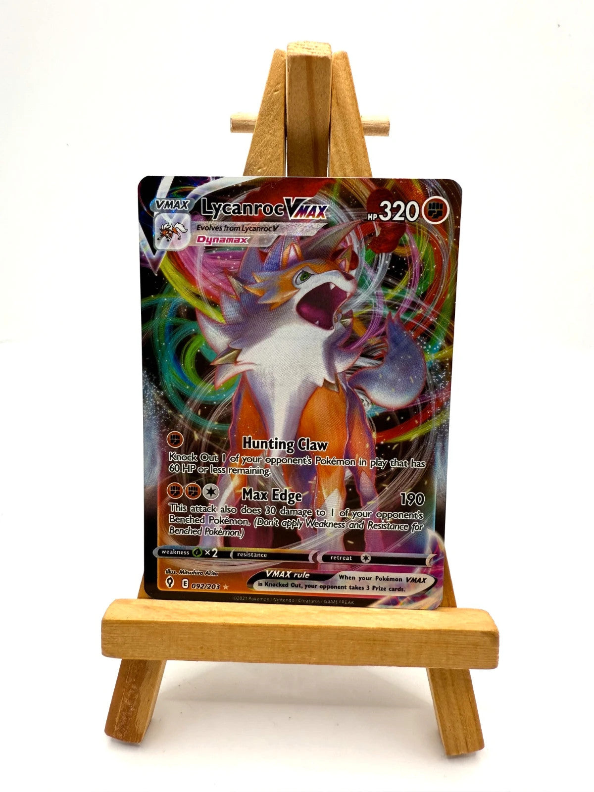Lycanroc VMAX 092/203 - Evolving Skies - Pokemon Card - Near Mint