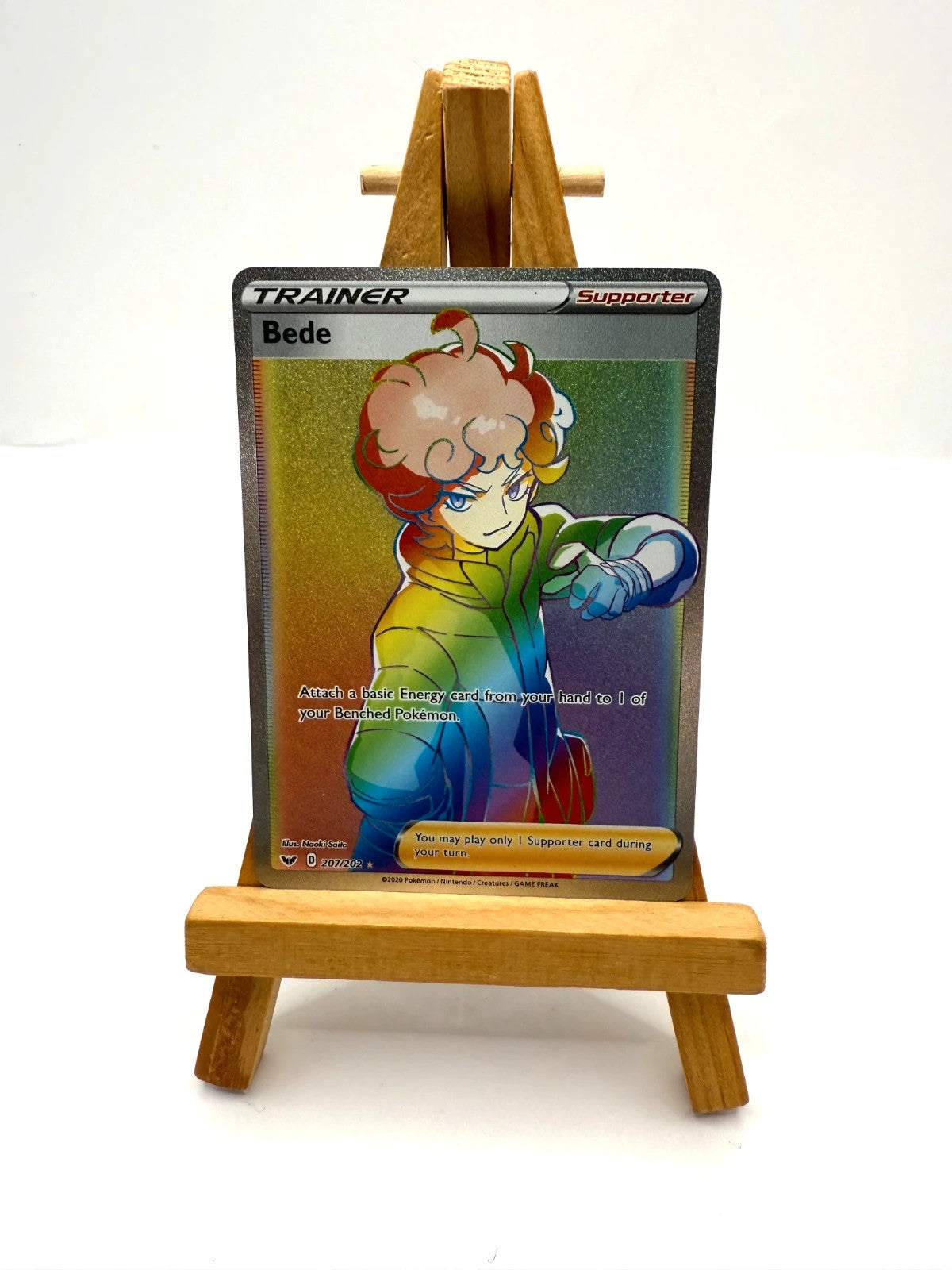 Bede 207/202 Sword&Shield Base Set Rainbow Rare NM