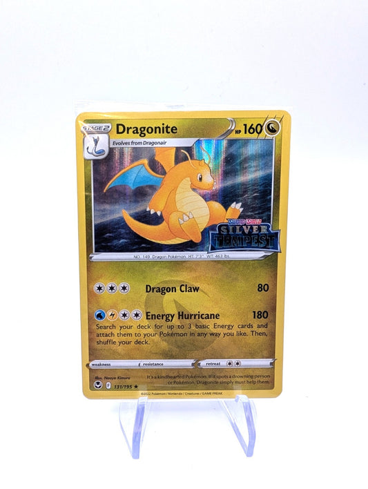 Pokémon TCG Dragonite Silver Tempest Holo Card 131/195 Rare Stamped SEALED
