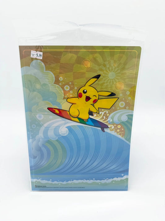 Pokemon Center JP Pikachu Surfing Design A4 Clear File Folder
