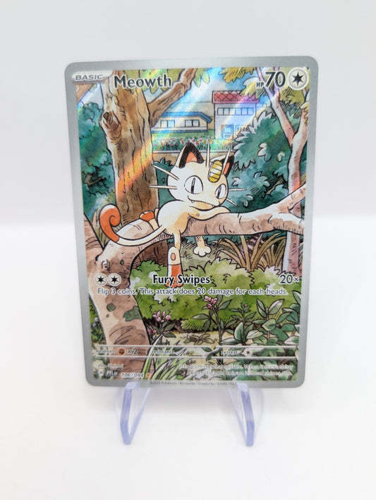 Pokemon TCG Meowth 106/094 Illustration Rare Phantasmal Flames English NM