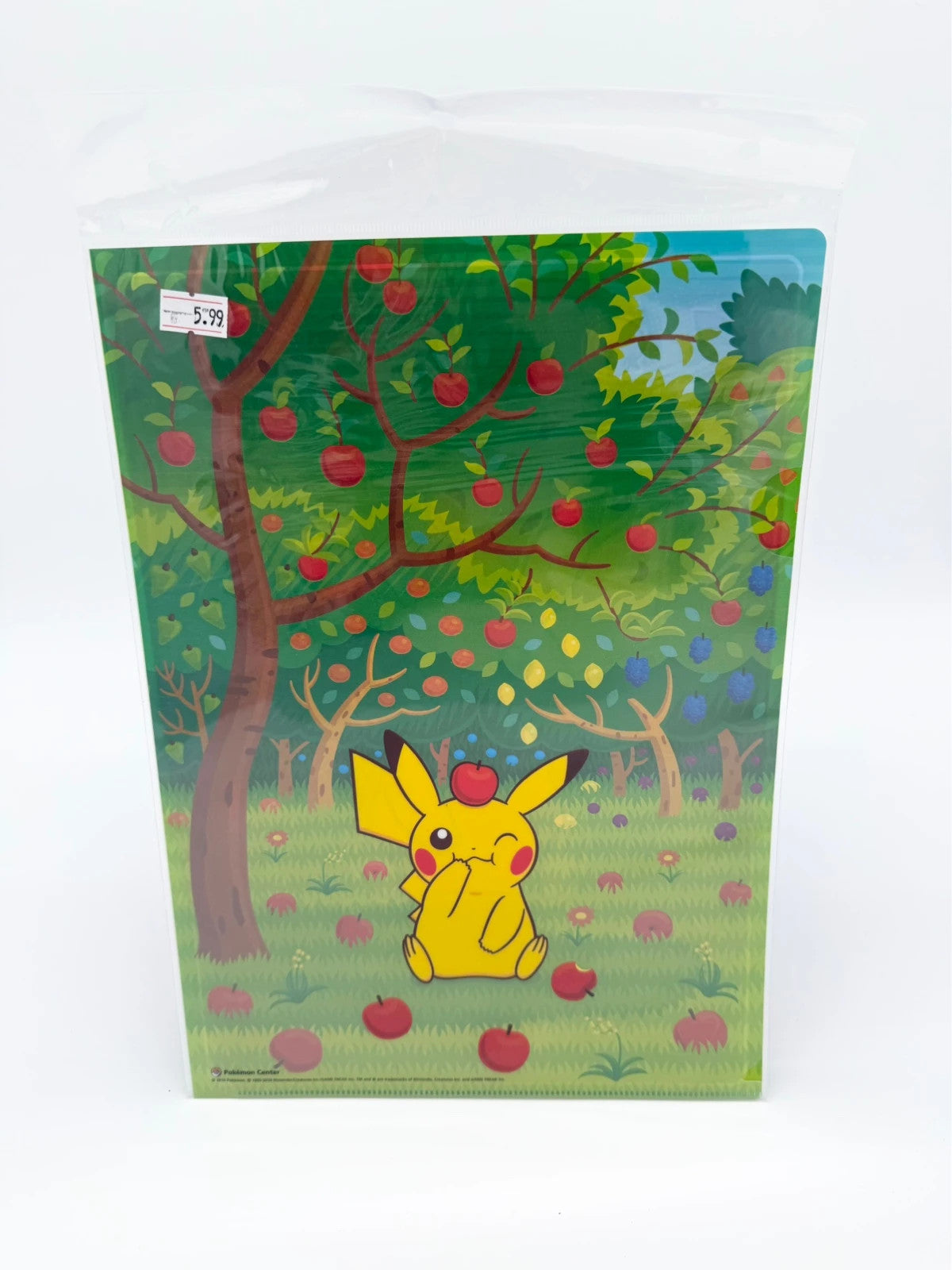 Pokemon Center JP Pikachu Apple Tree Design A4 Clear File Folder