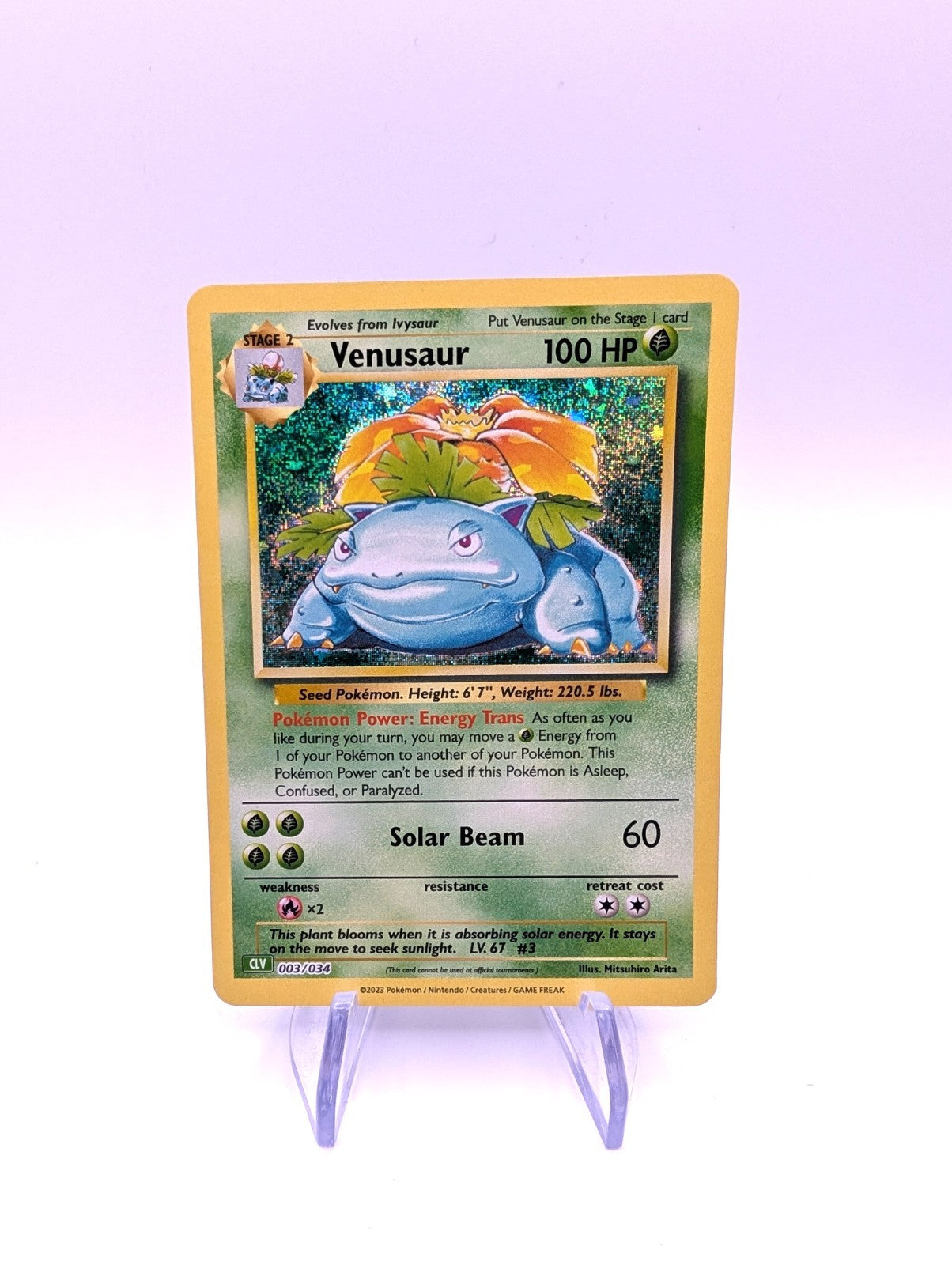 Venusaur - Classic Collection (CLV) - 003/034 - Holo Pokemon Card Mint
