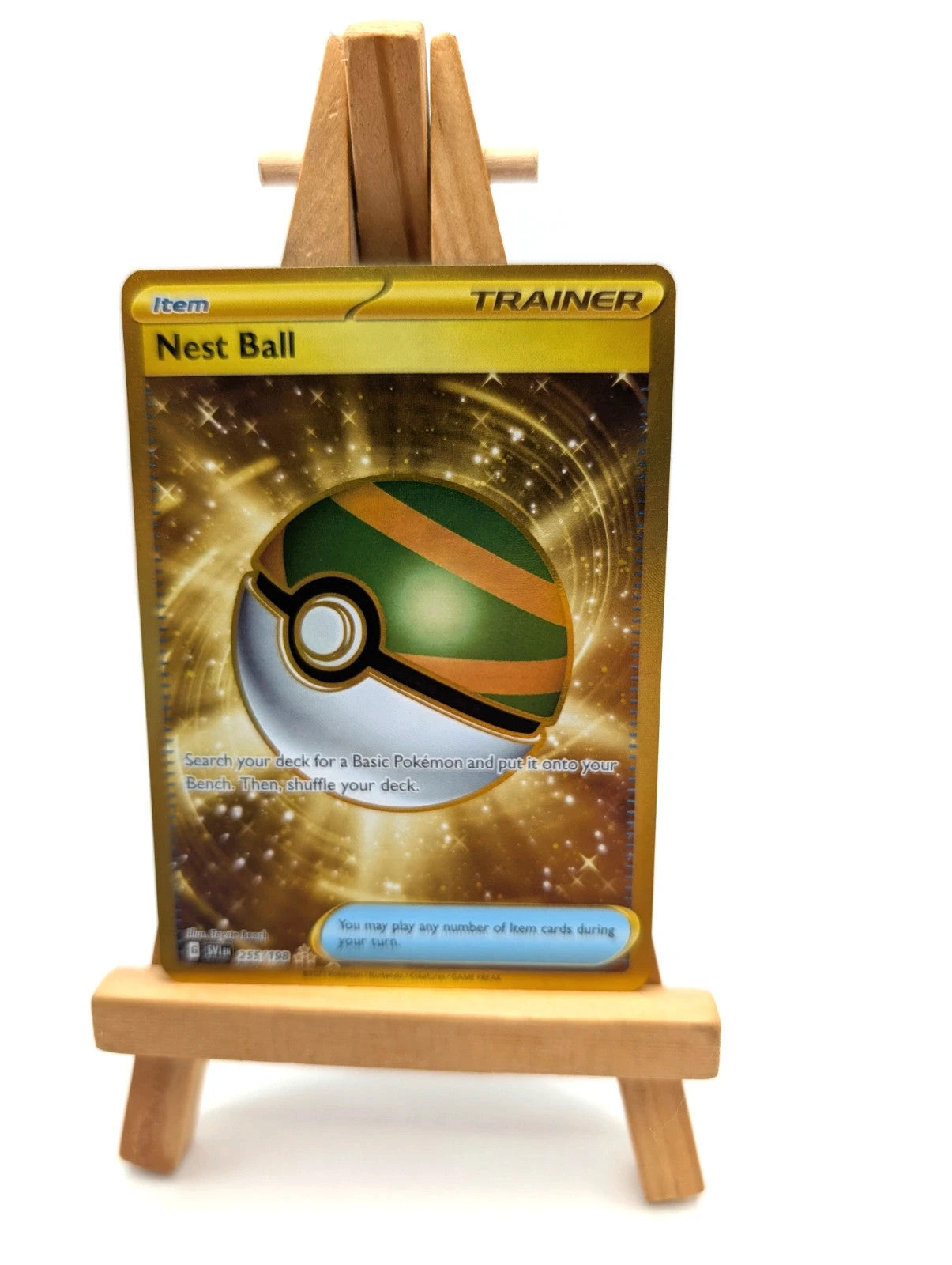 Pokémon TCG Nest Ball 255/198 Gold Holo Scarlet Violet Base Set
