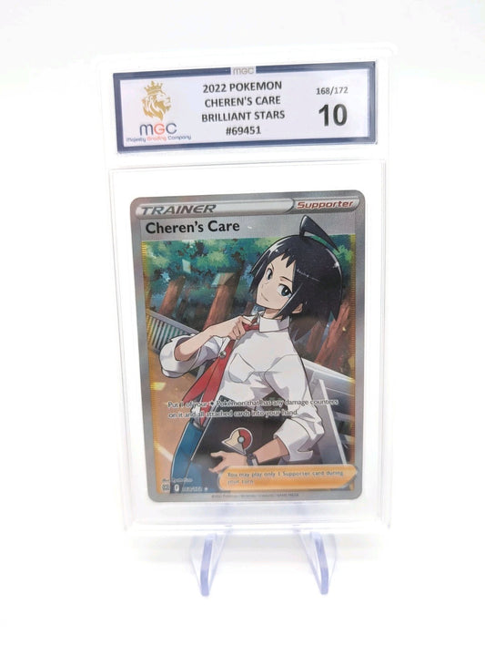 MGC grade 10 Cheren's Care 168/172 SWSH Brilliant Stars Trainer Holo Pokémon