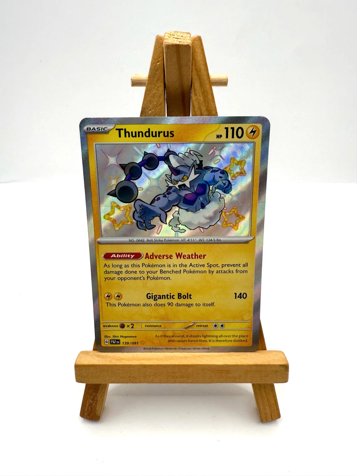 Thundurus - 139/091 - baby shiny - Paldean Fates NM