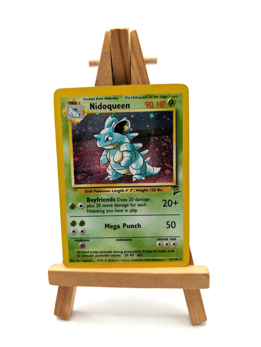 Nidoqueen 12/130 Holo Rare - Pokemon TCG Base Set 2 WOTC #34 LP