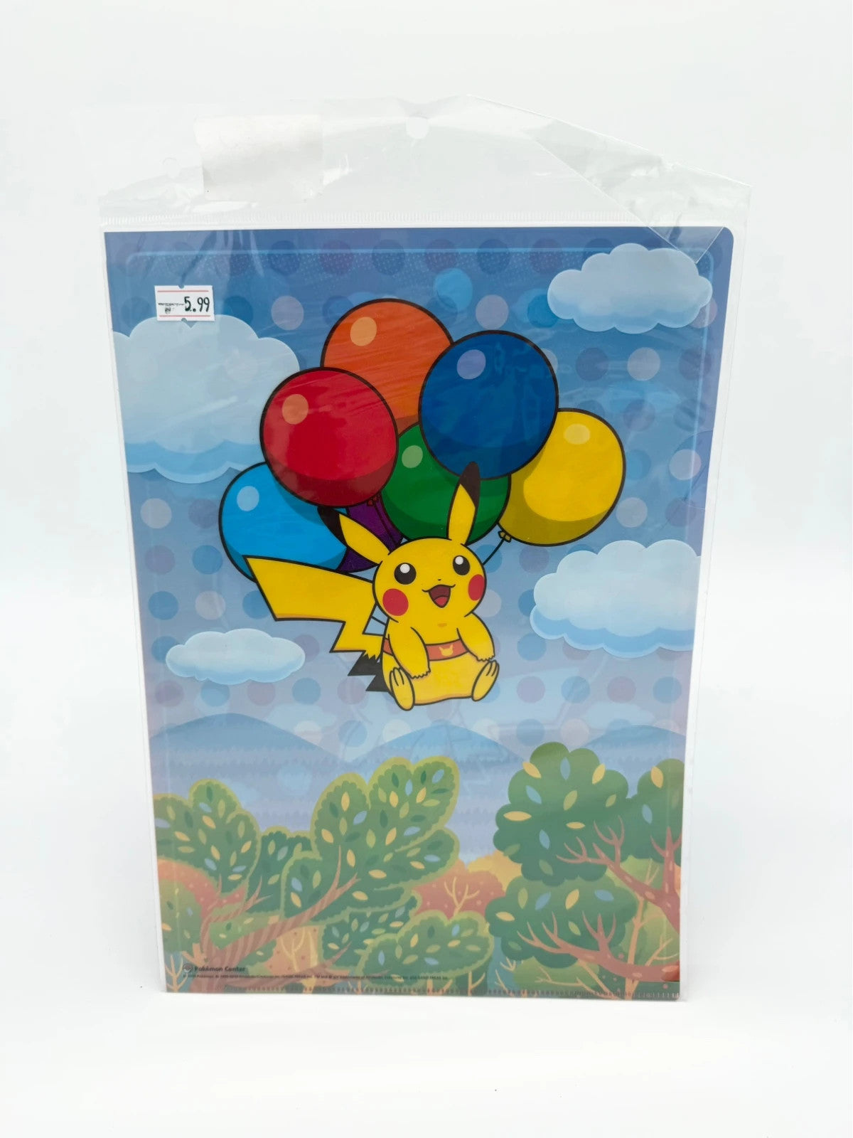 Pokemon Center JP Pikachu Balloon Design A4 Clear File Folder