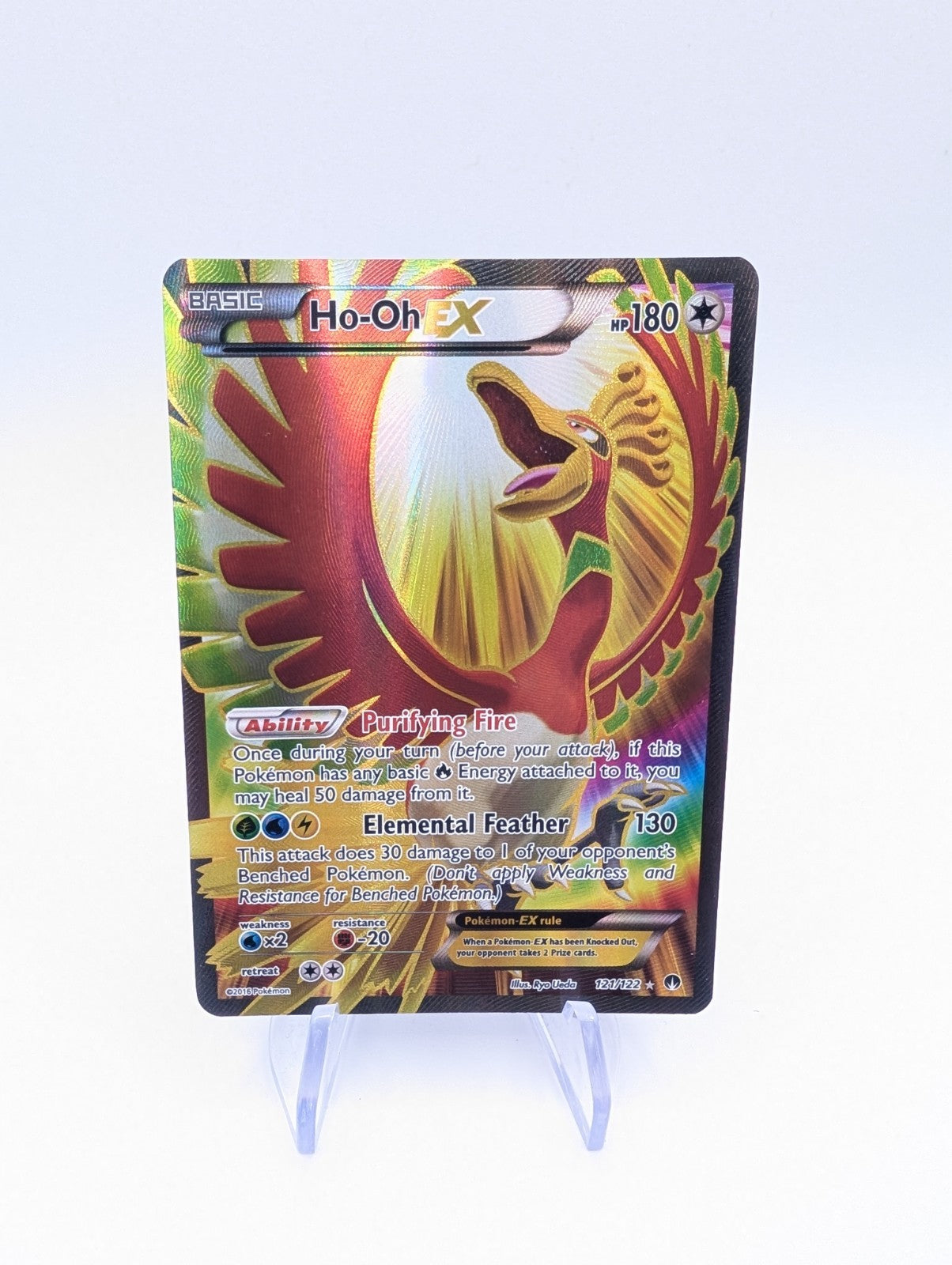 Pokemon TCG XY Breakpoint Ho-Oh EX Full Art Card 121/122