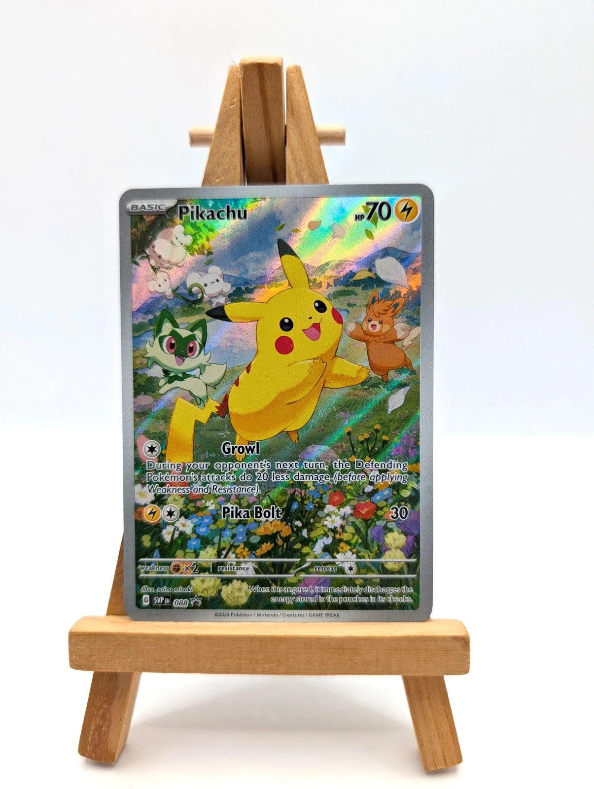 Pikachu SVP 088 Illustration Rare Paldea Adventure Promo Pokemon Card NM