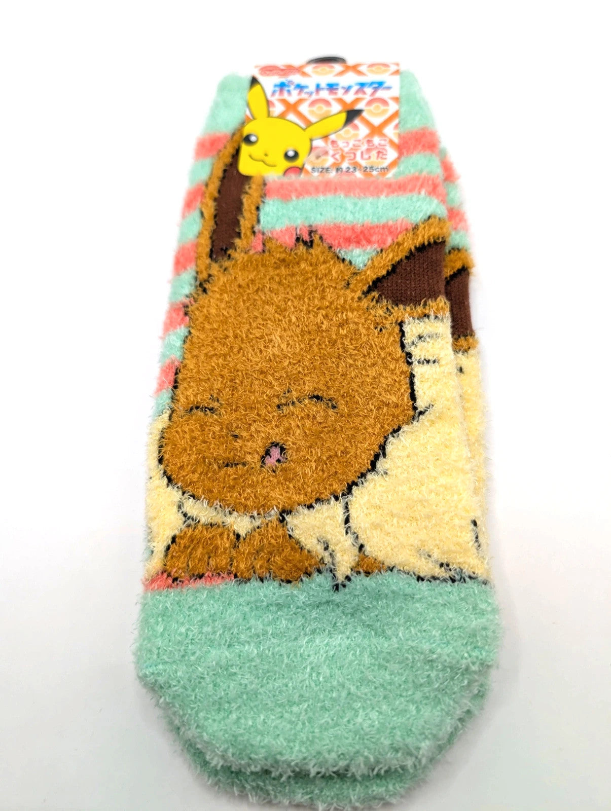 Adults UK Size 4-8 Eevee Fluffy Pokémon Licensed Socks From Japan!