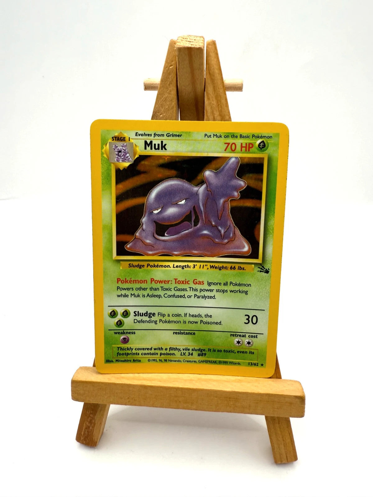 Muk Fossil 13/62 Holo Rare MP