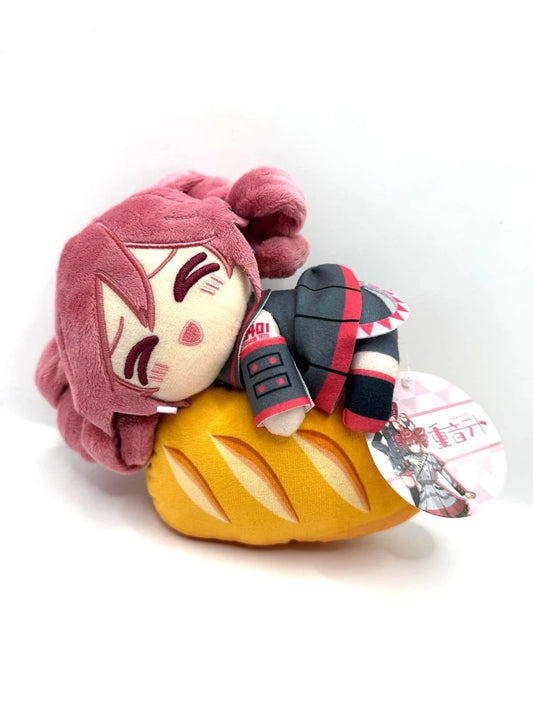 Kasane Teto Japan Exclusive Vocaloid Plush Doll French Bread Eyes Closed Design