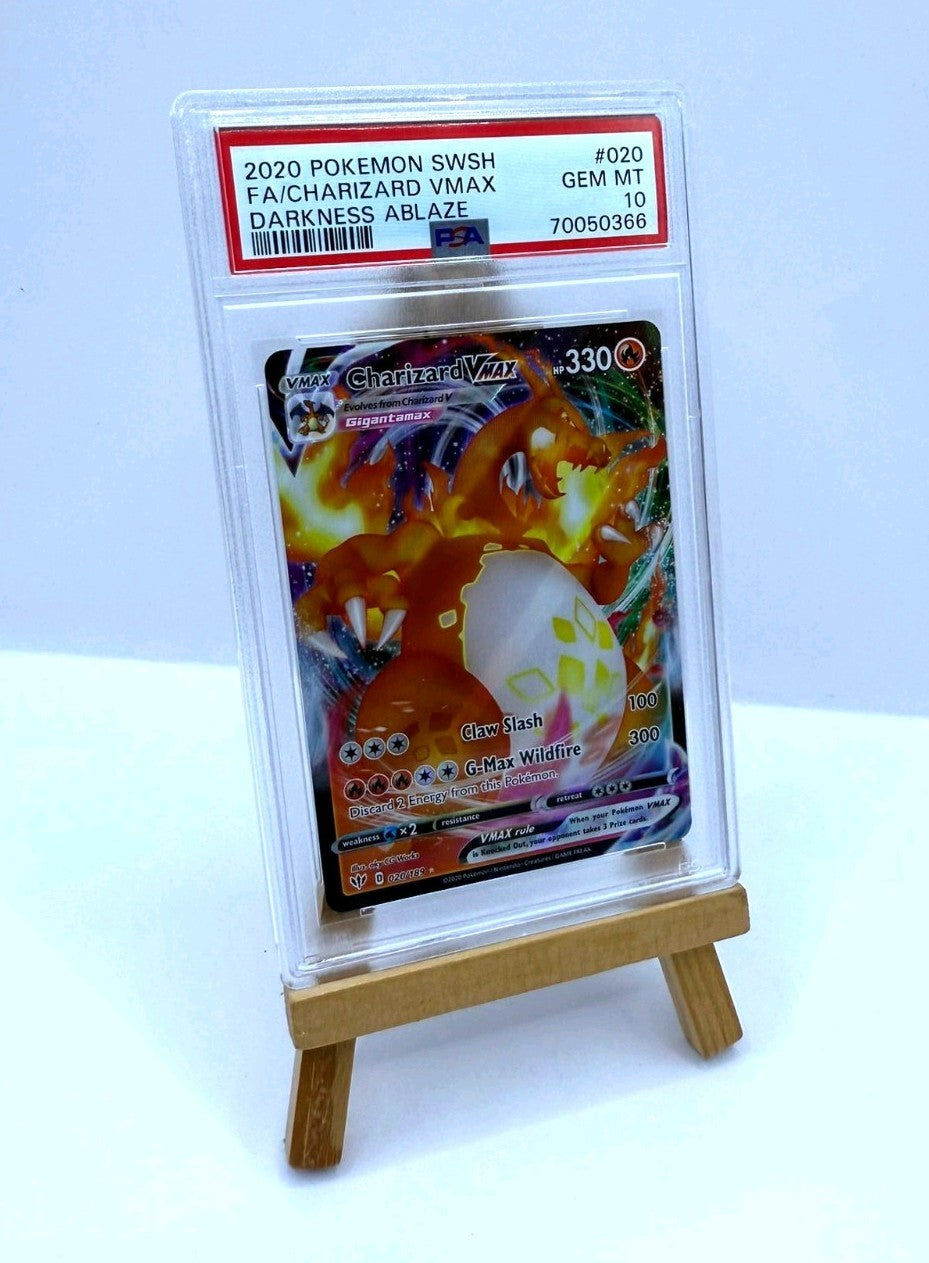 PSA 10 Charizard VMAX 020/189 FULL ART Pokémon Card Darkness Ablaze