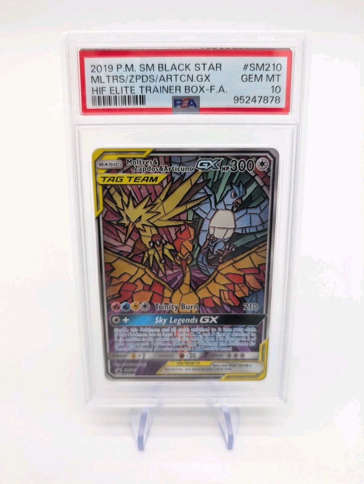 Moltres & Zapdos & Articuno GX SM210 PSA 10 Holo Promo Pokemon Card