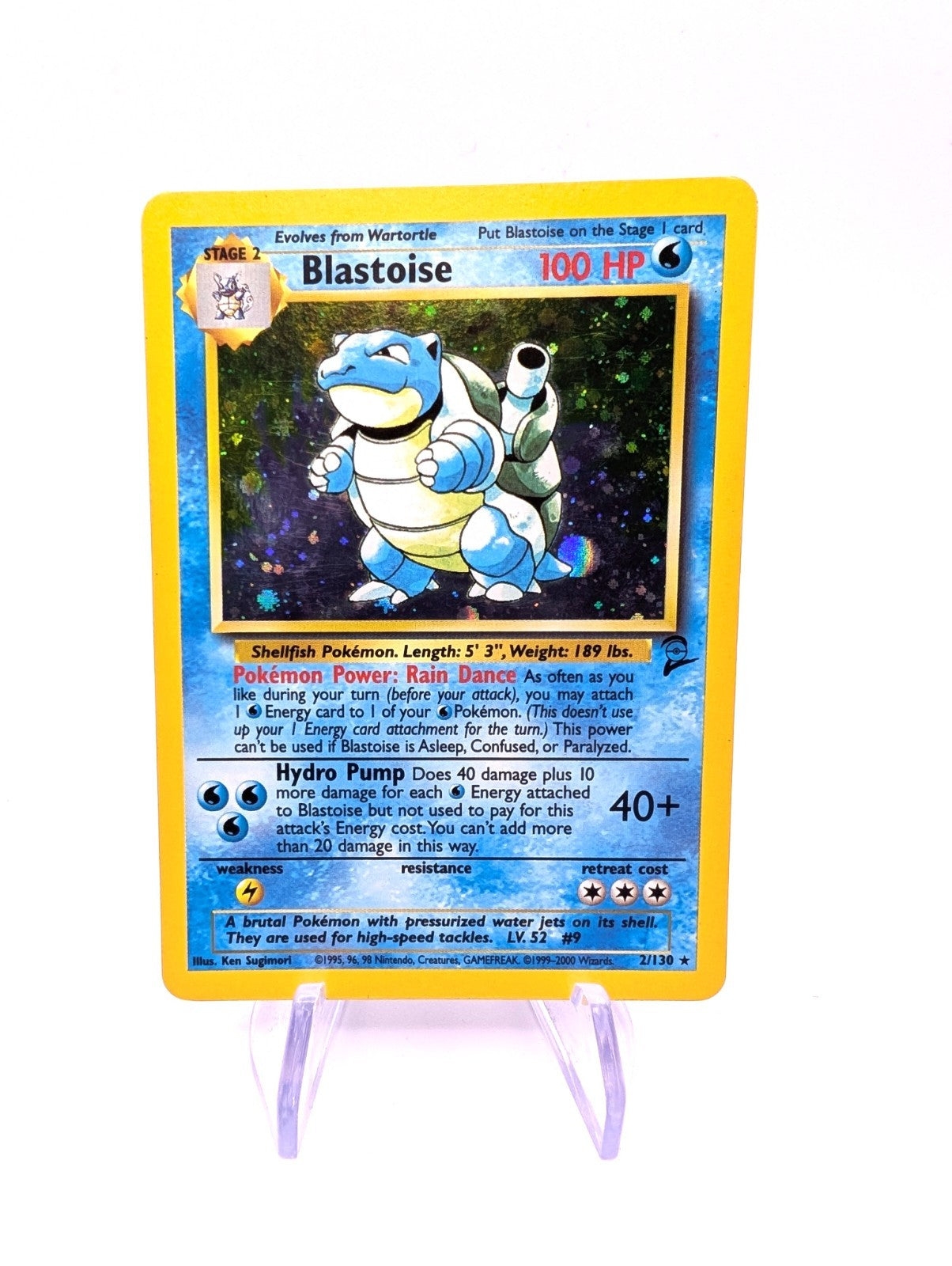 Blastoise Base Set 2 (2 /130)– Holo Card Pokemon TCG