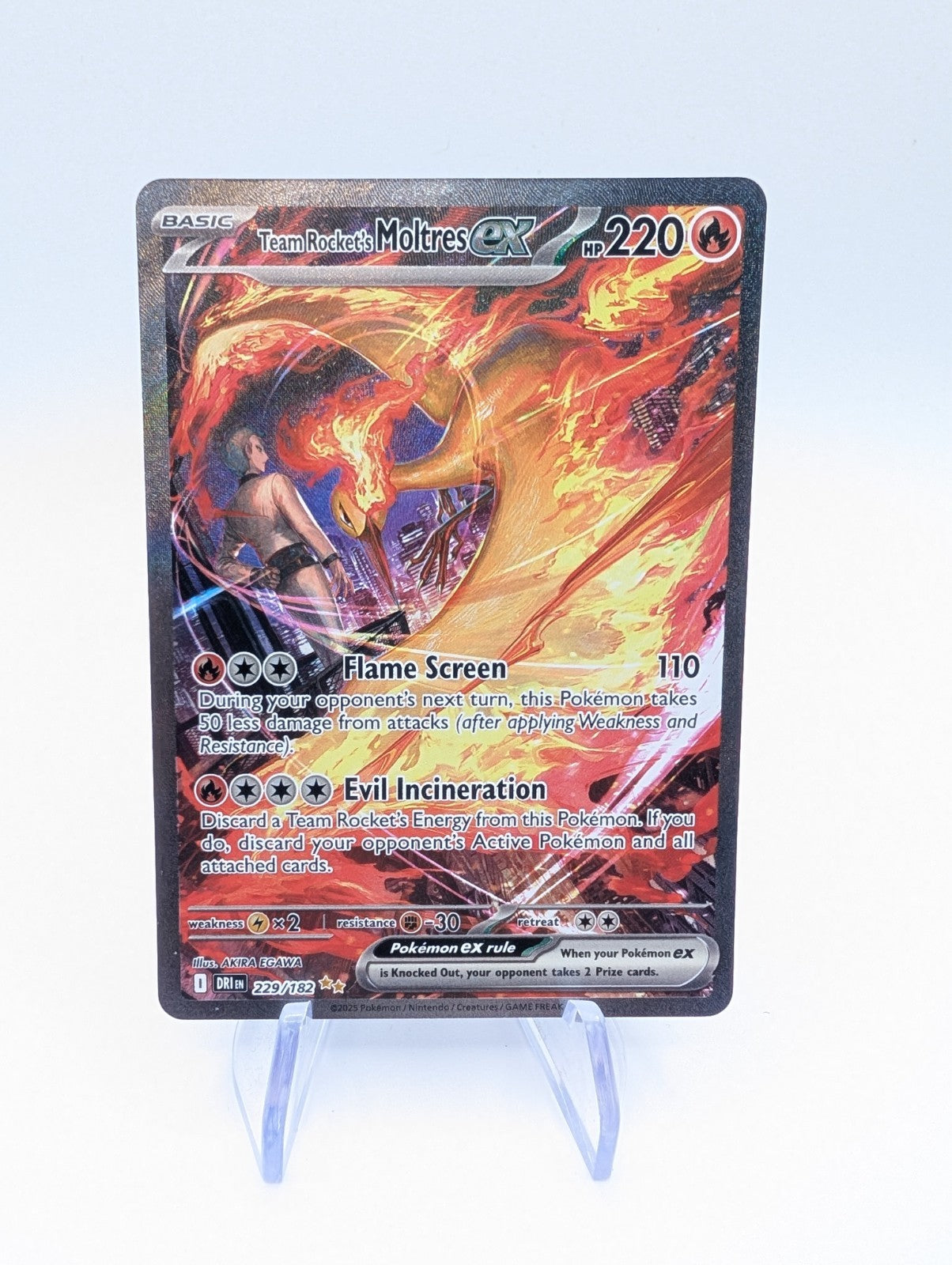 Team Rockets Moltres EX 229/182 Special Illustration Rare Pokemon Card