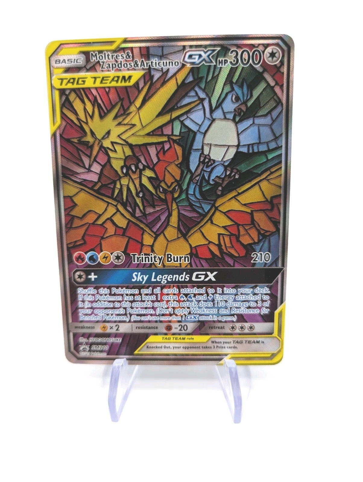 Moltres & Zapdos & Articuno GX SM210 Pokemon Hidden Fates Holo Full Art Card