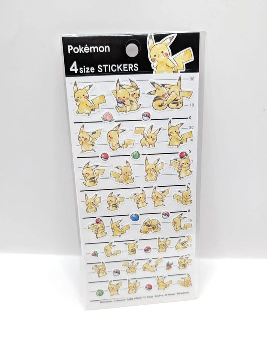 Pokémon Official Sticker Sheet Pikachu Design