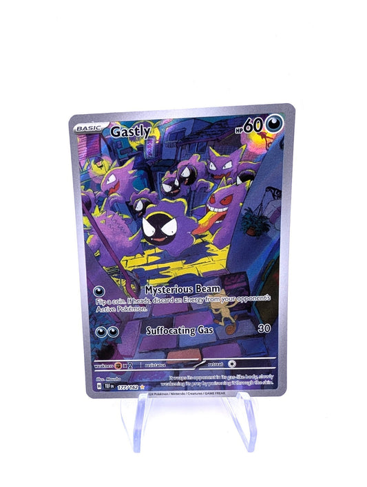 Pokémon TCG Gastly 177/162 Temporal Forces Holo Illustration Rare Card