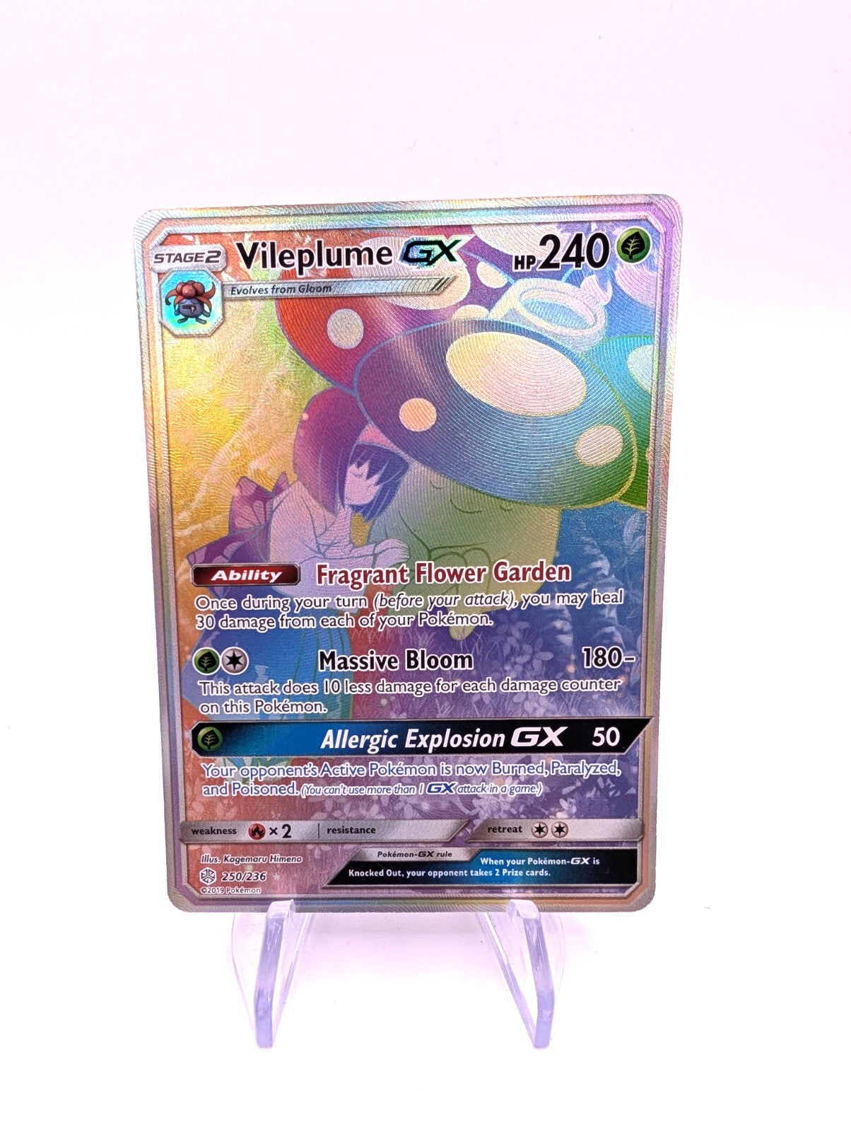 Vileplume GX (Secret) 250/236 Sm-Cosmic Eclipse Holo NM