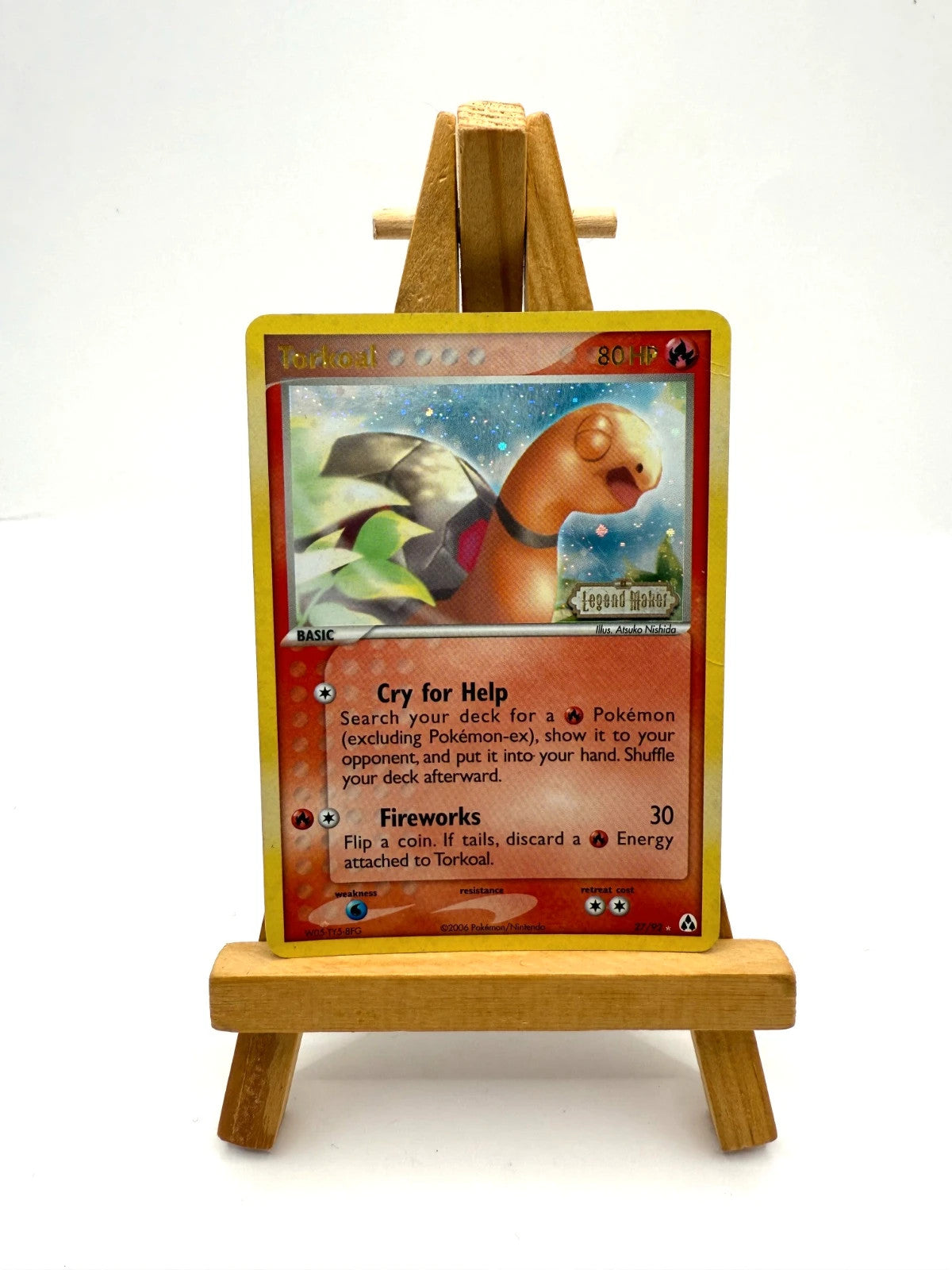 Torkoal (27/92) Stamped Reverse Holo EX Legend Maker HP