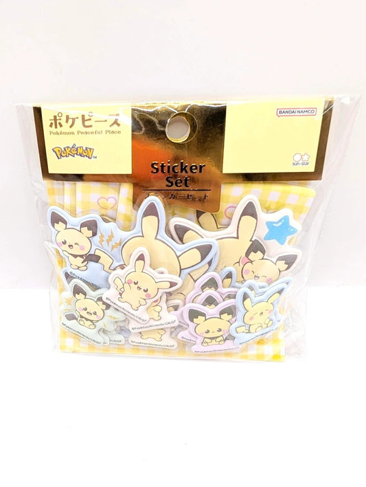 Pokemon Official Sticker Set Pikachu x Pichu Design