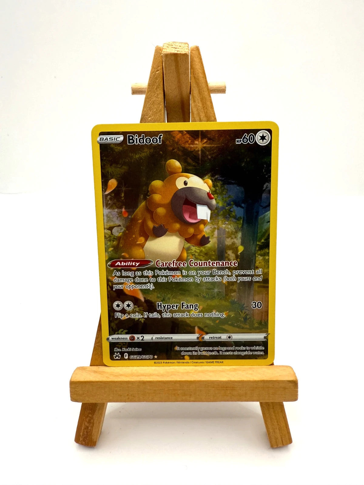 Bidoof Crown Zenith: Galarian Gallery GG29/GG70 Full Art - NM