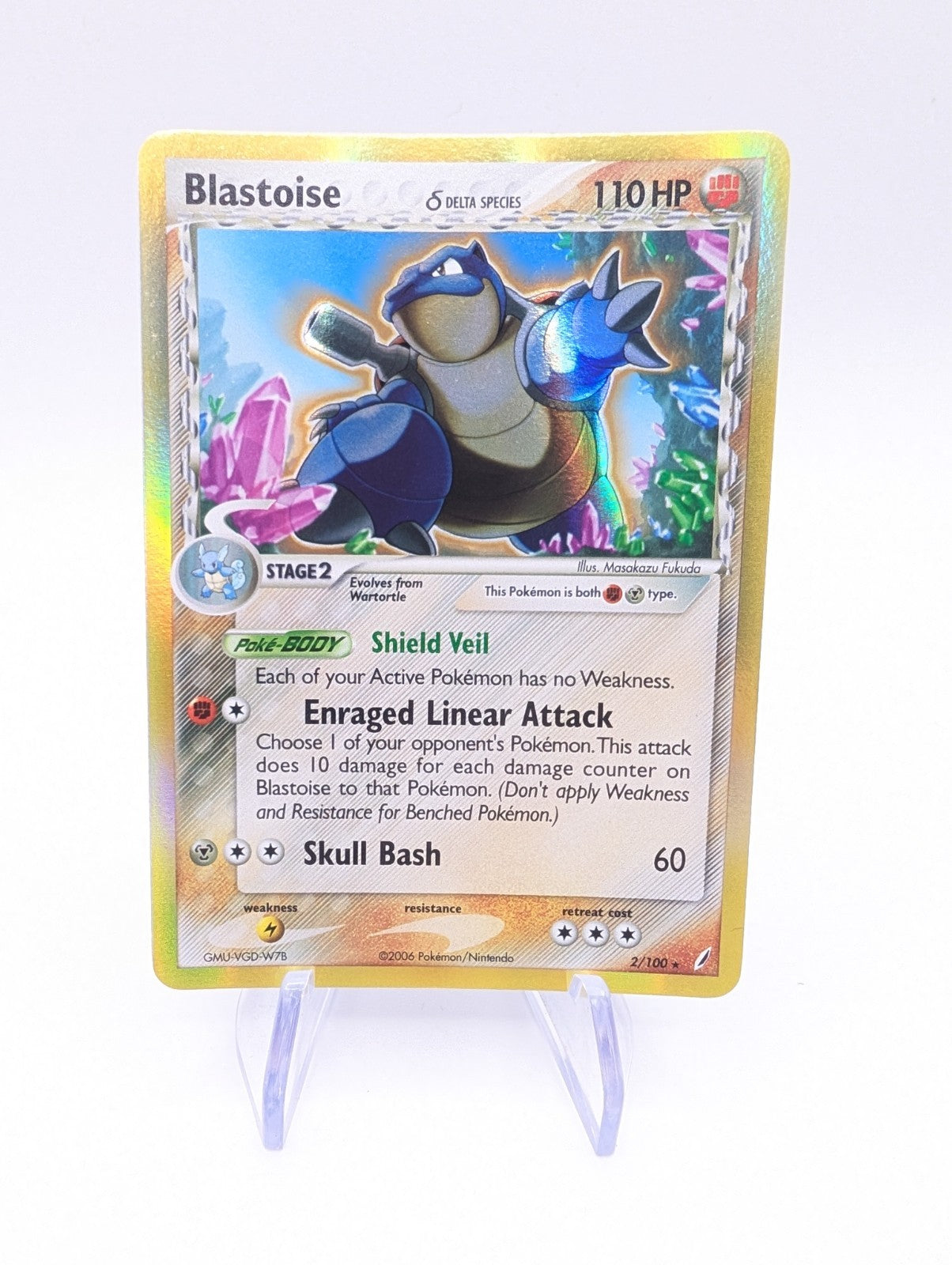 Pokémon TCG Delta Species Blastoise Pokemon 2/100 Rare