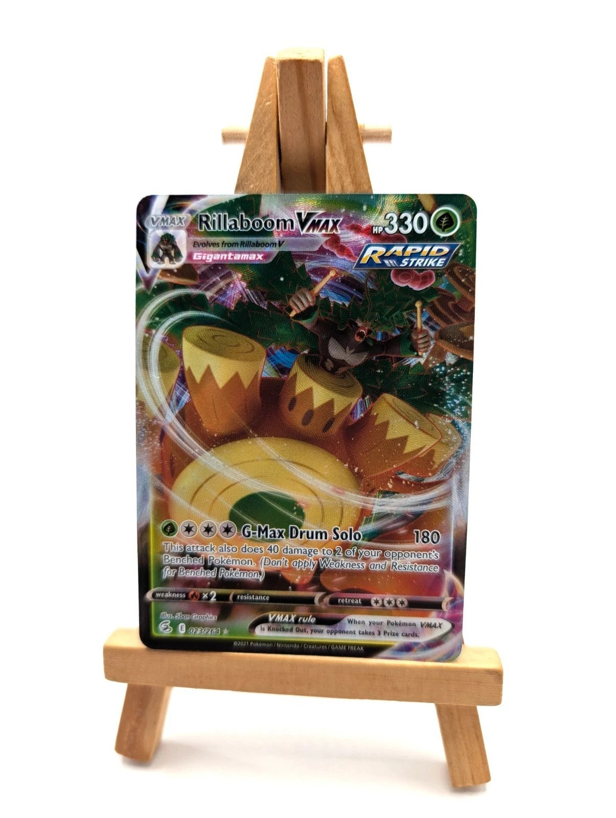 Rillaboom VMAX 023/264 Swsh08: Fusion Strike Holo Pokemon