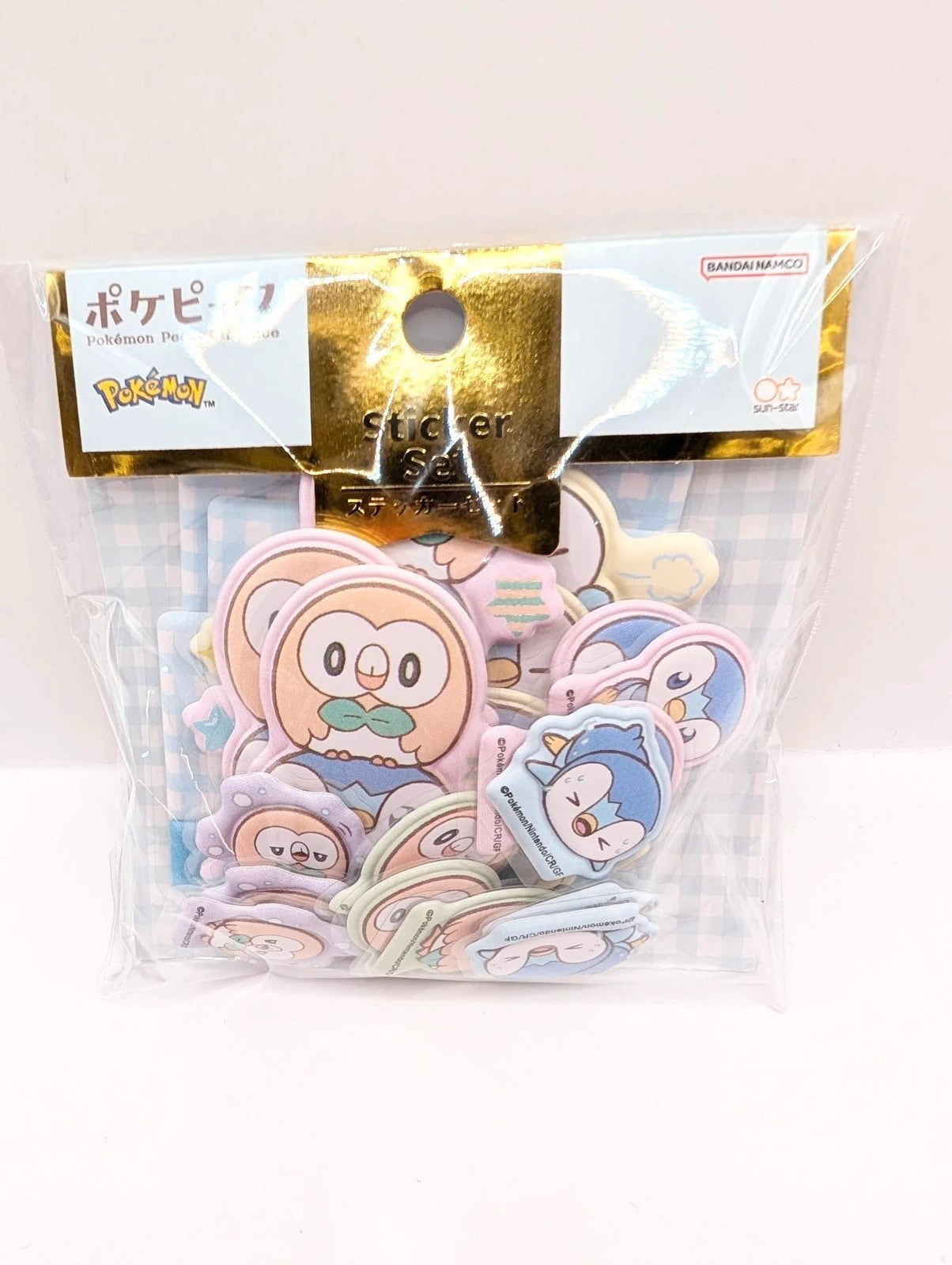 Pokemon Official Sticker Set Rowlett x Piplup Design