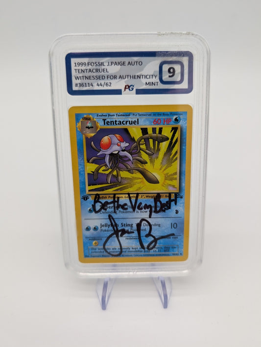 1999 Tentacruel PG Grade 9 Signed By Jason Paige