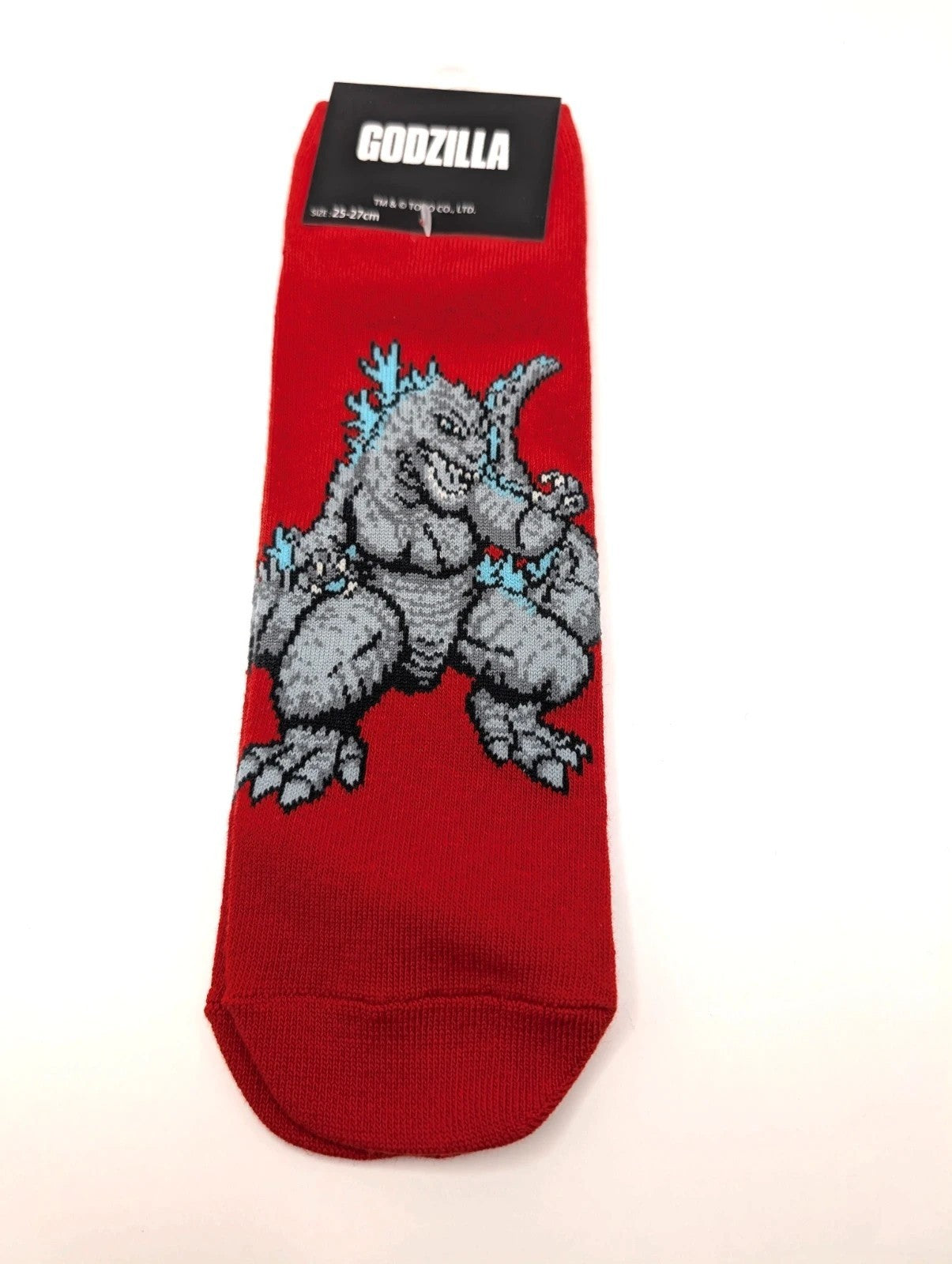 Official Adults Godzilla Socks Green UK 4-8 New with Tags Red