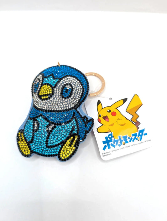 Japanese Exclusive Pokemon Piplup Glitter Keyring New with tags