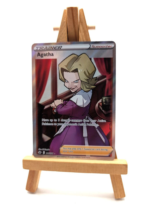 186/198 Agatha | Rare Ultra Full Art Trainer Pokemon Card SWSH06 Chilling Reign