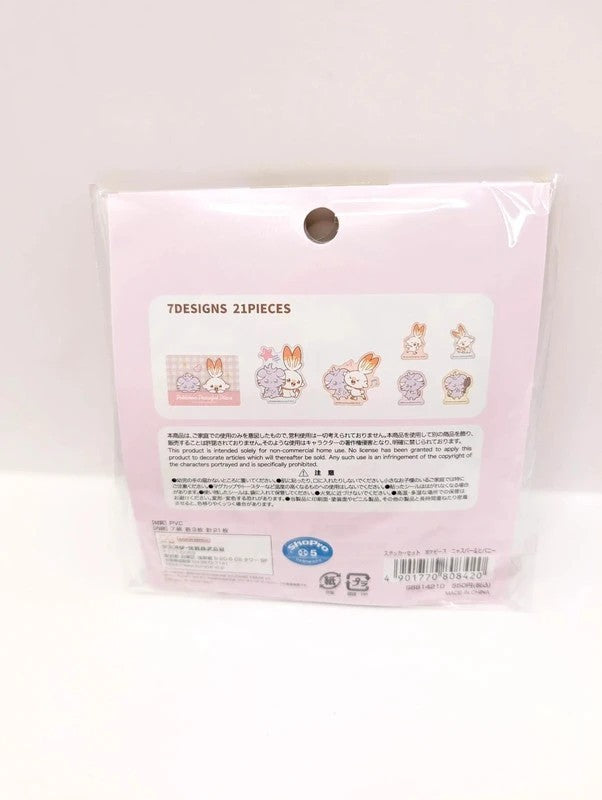 Pokemon Official Sticker Set Espurr x Scorbunny Design