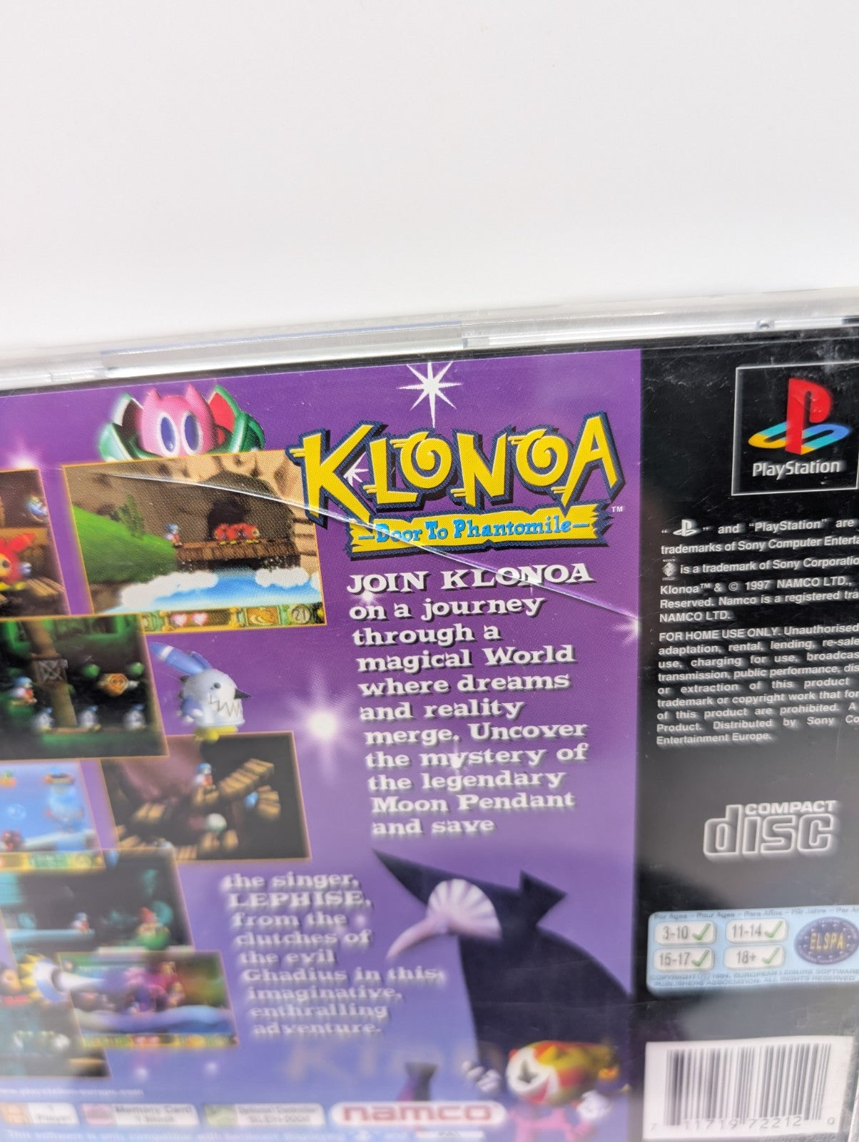 Klonoa Door to Phantomile PS1 - UK PAL With manual