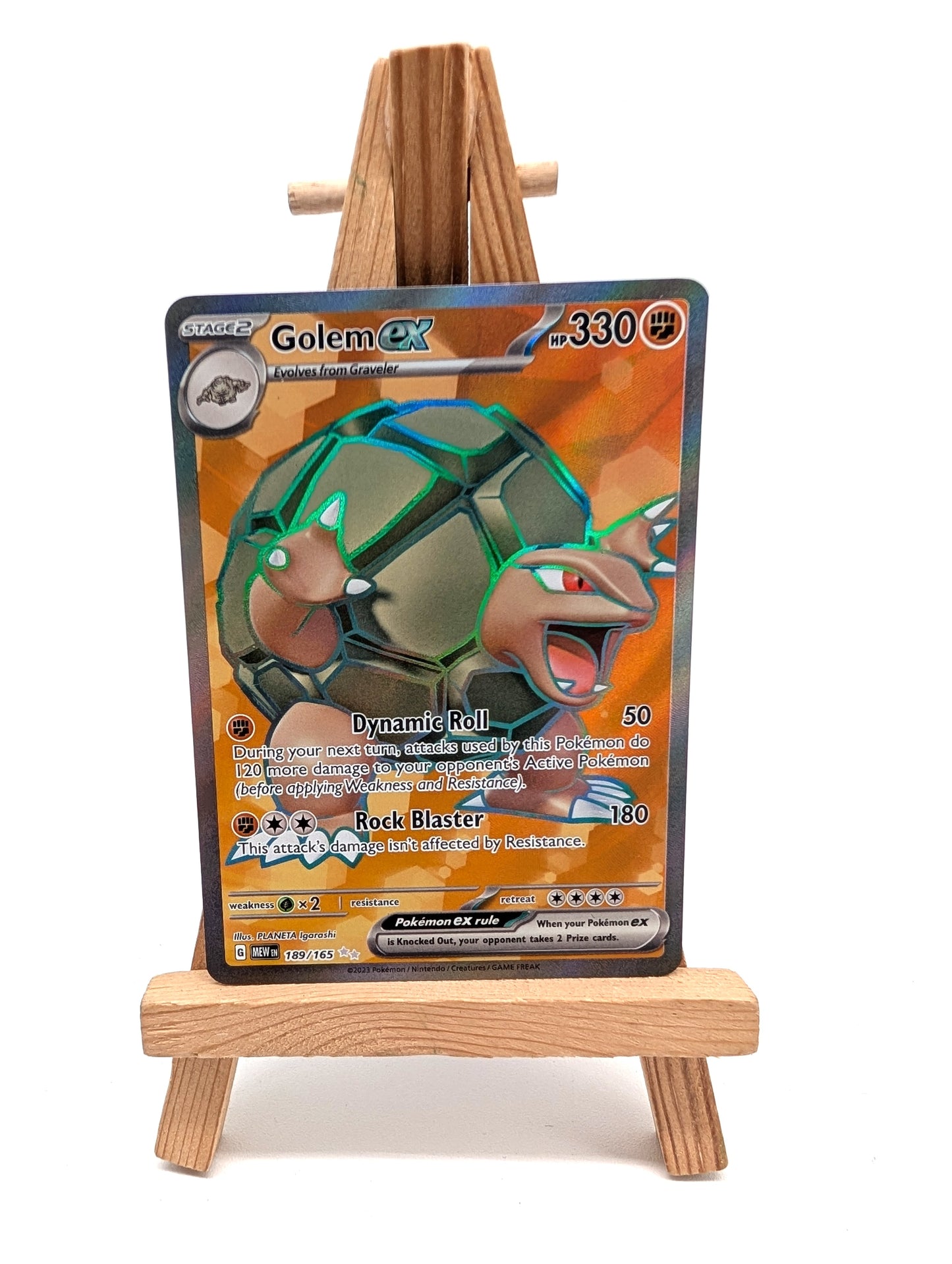 Golem ex 189/165 Scarlet & Violet Pokemon 151 Full Art Pokemon Card