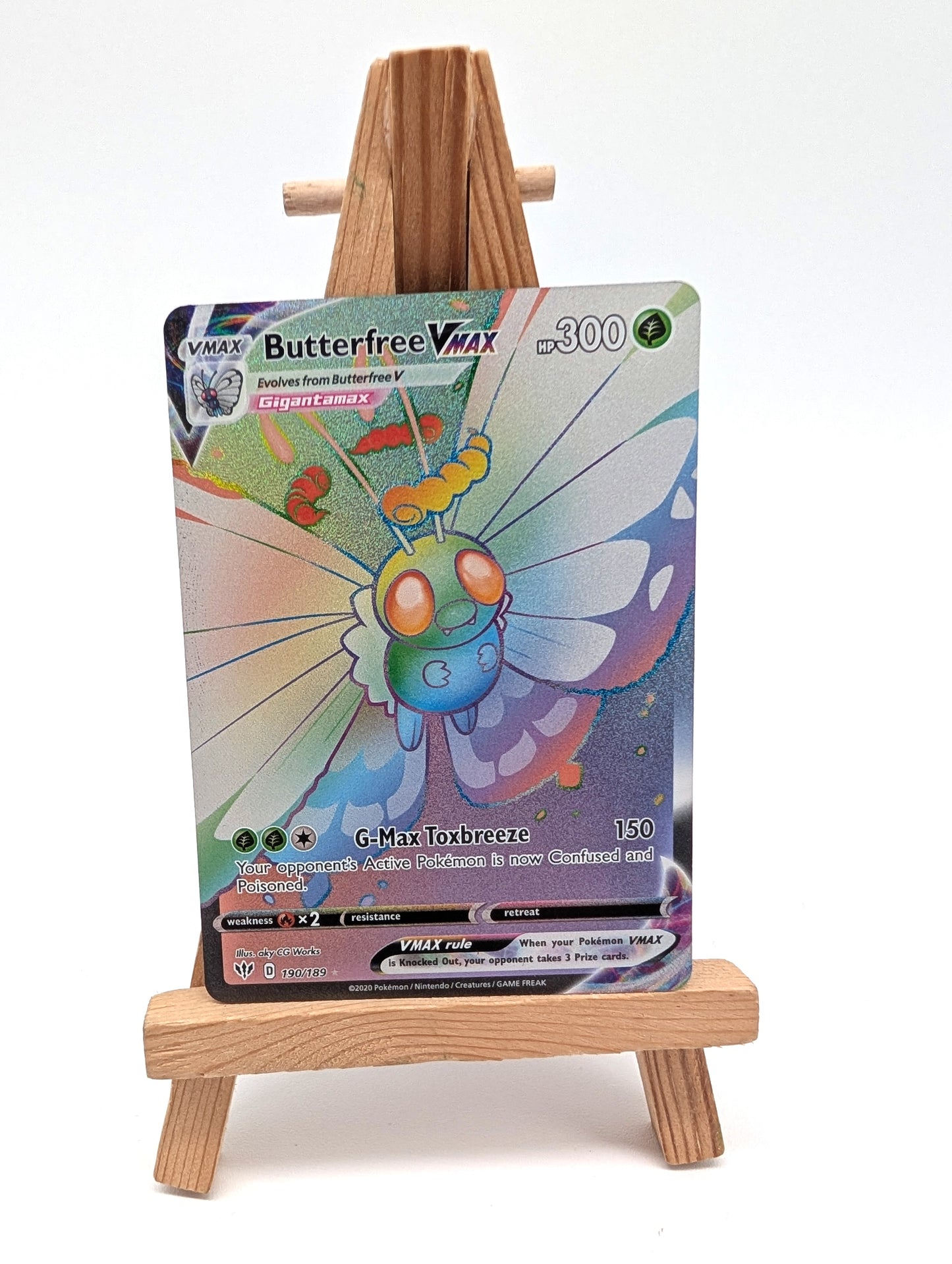 Pokemon Card Butterfree Vmax 190/189 Darkness Ablaze Rainbow Secret Rare