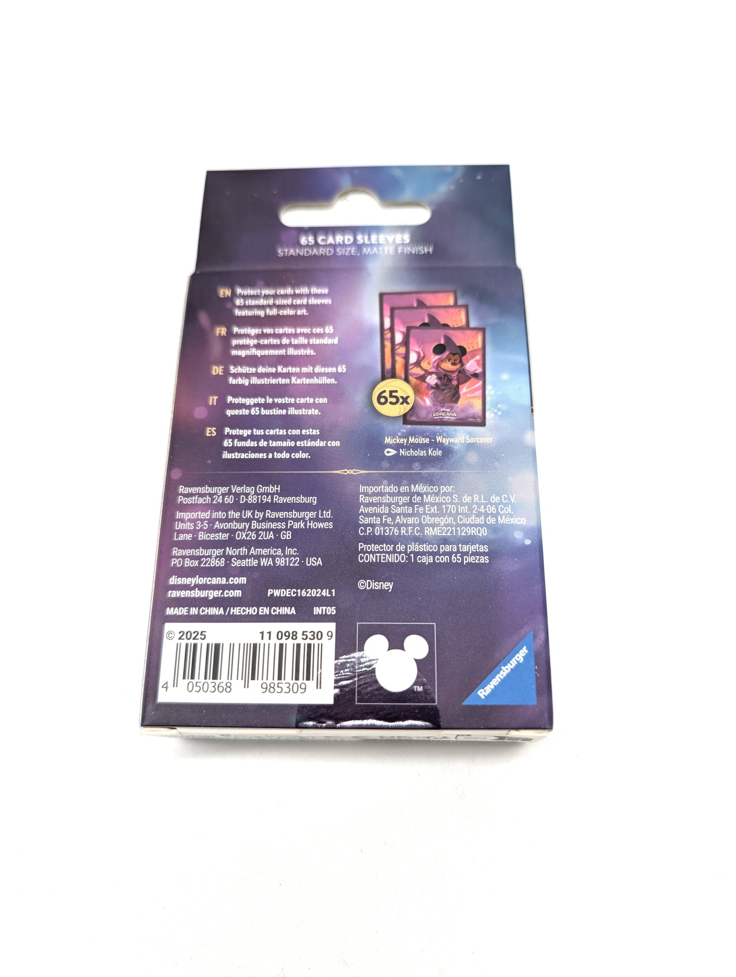 Disney Lorcana TCG - 65 Protective Sleeves Lorcana - Mickey Mouse
