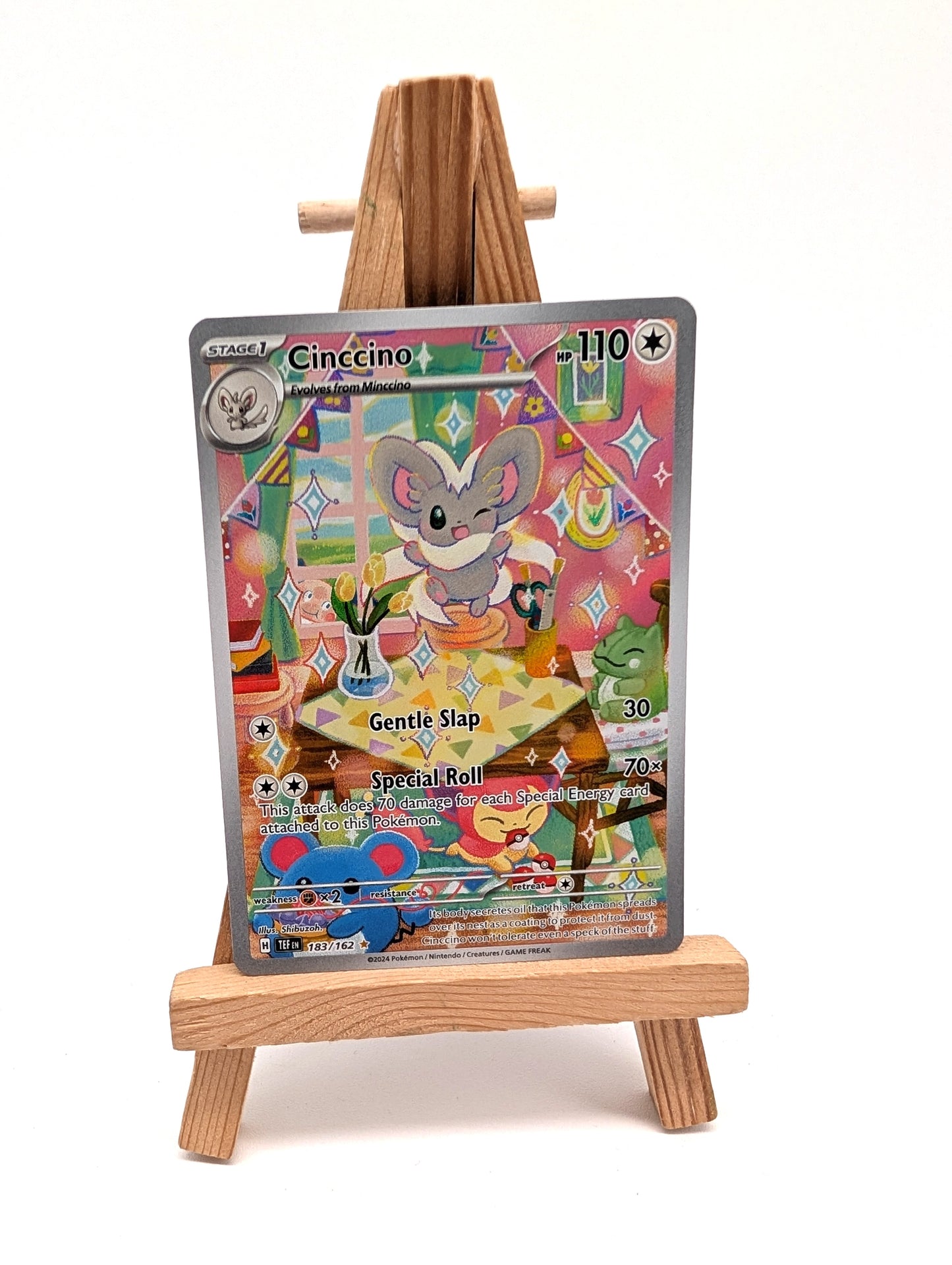 Pokémon TCG Cinccino Temporal Forces Holo Illustration Card 183/162