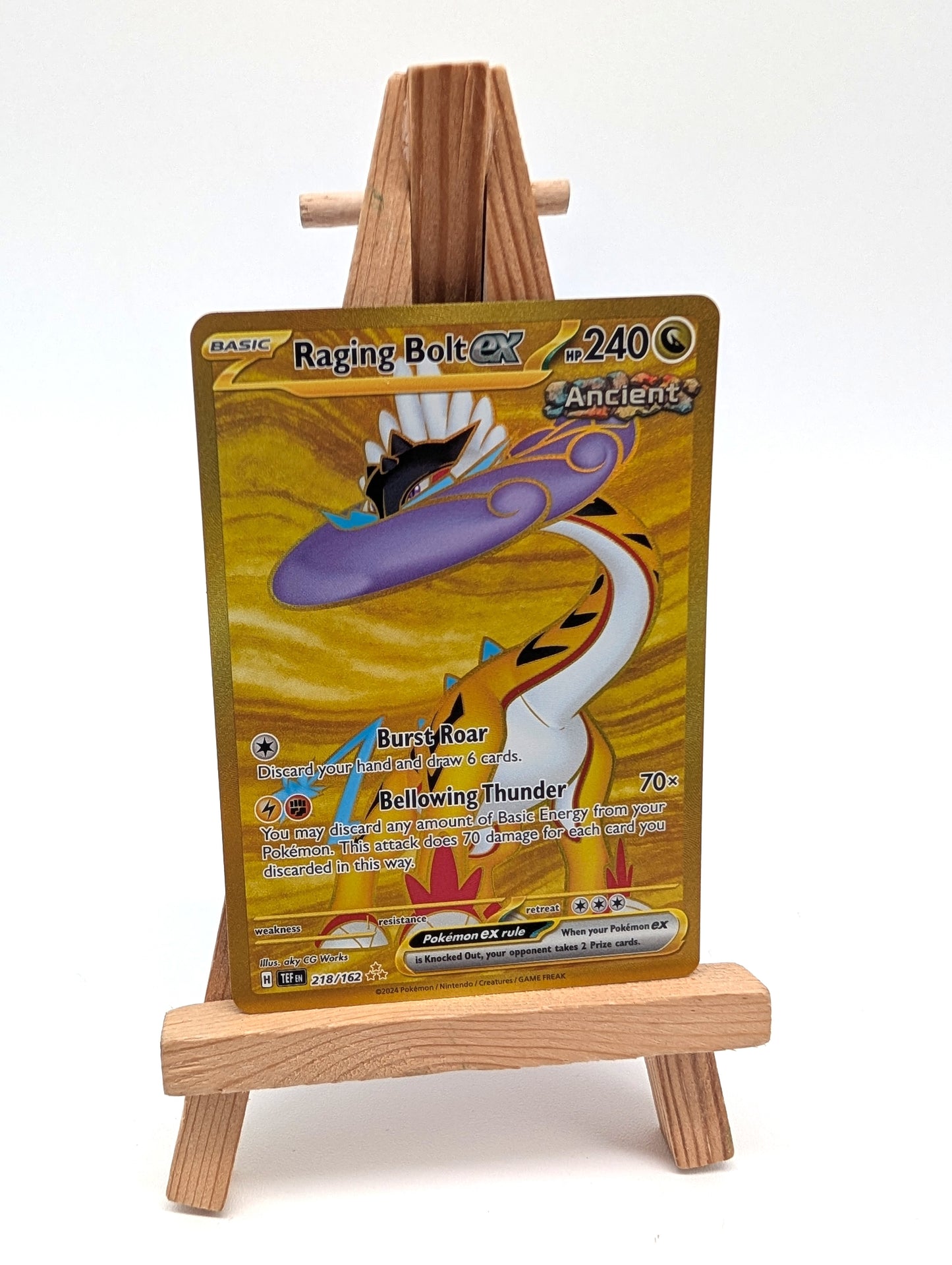 Raging Bolt EX 218/162 Temporal Forces Hyper Rare Full Art Gold Card