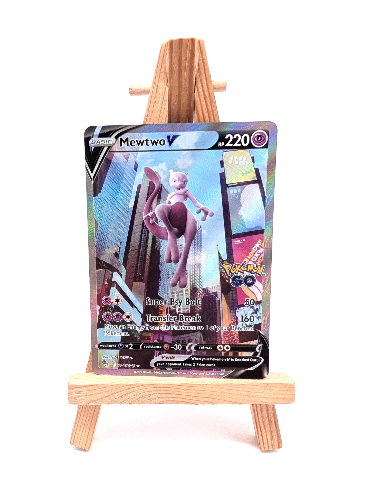 Mewtwo V (Alternate Full Art) 072/078 Pokémon GO