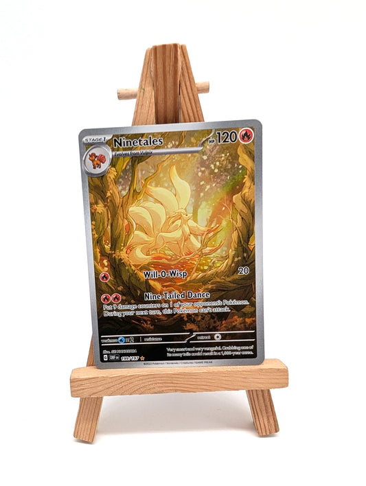 Pokémon TCG Ninetales Obsidian Flames Holo Card 199/197 Illustration Rare