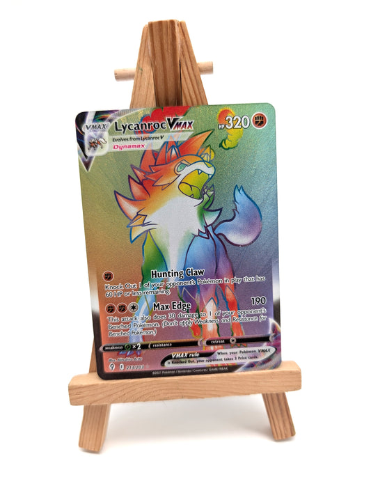Pokemon Evolving Skies Lycanroc VMAX 213/203 Secret Rare Rainbow