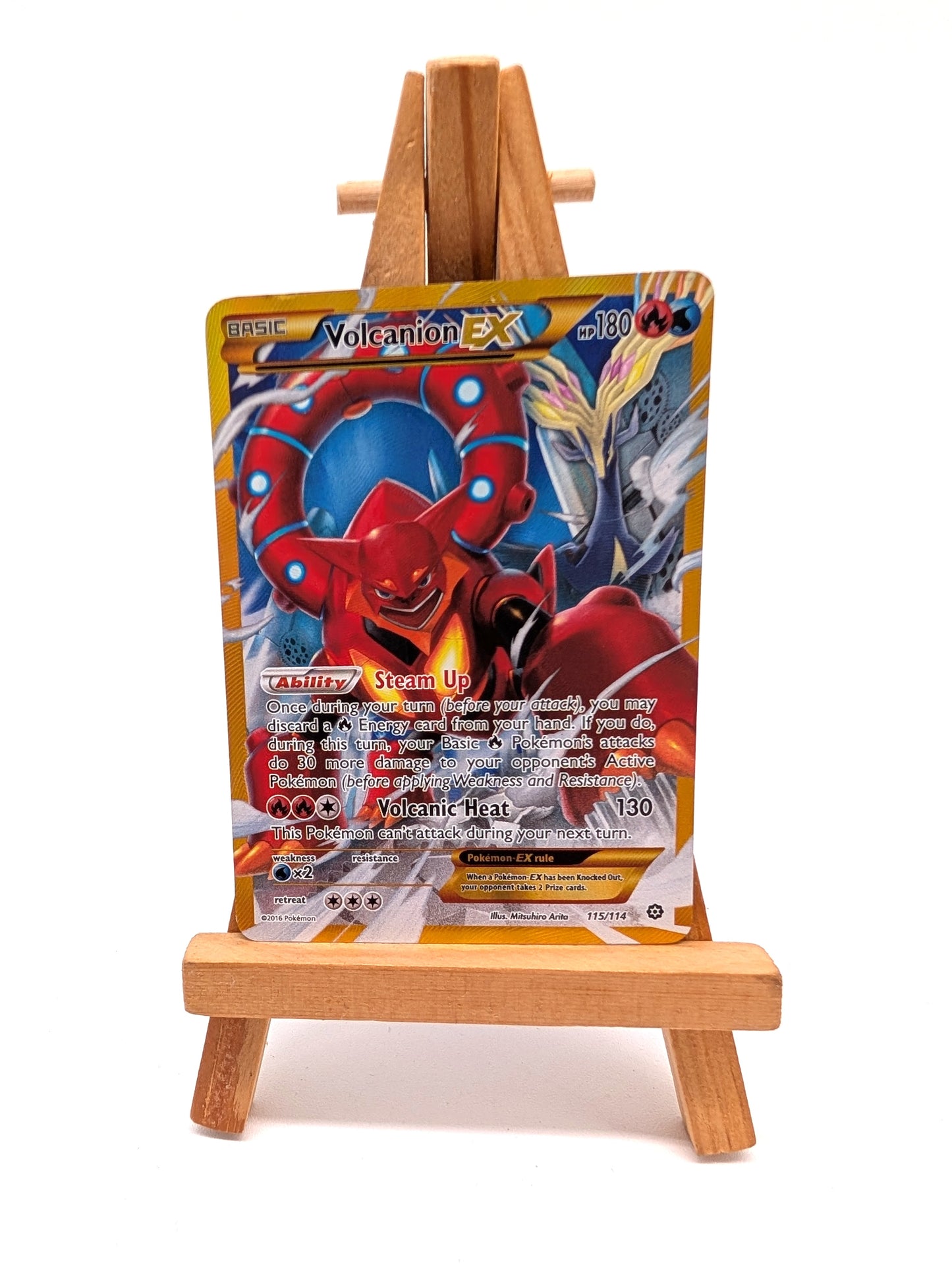 Pokémon TCG Volcanion EX 115/114 Steam Siege Secret Rare Card