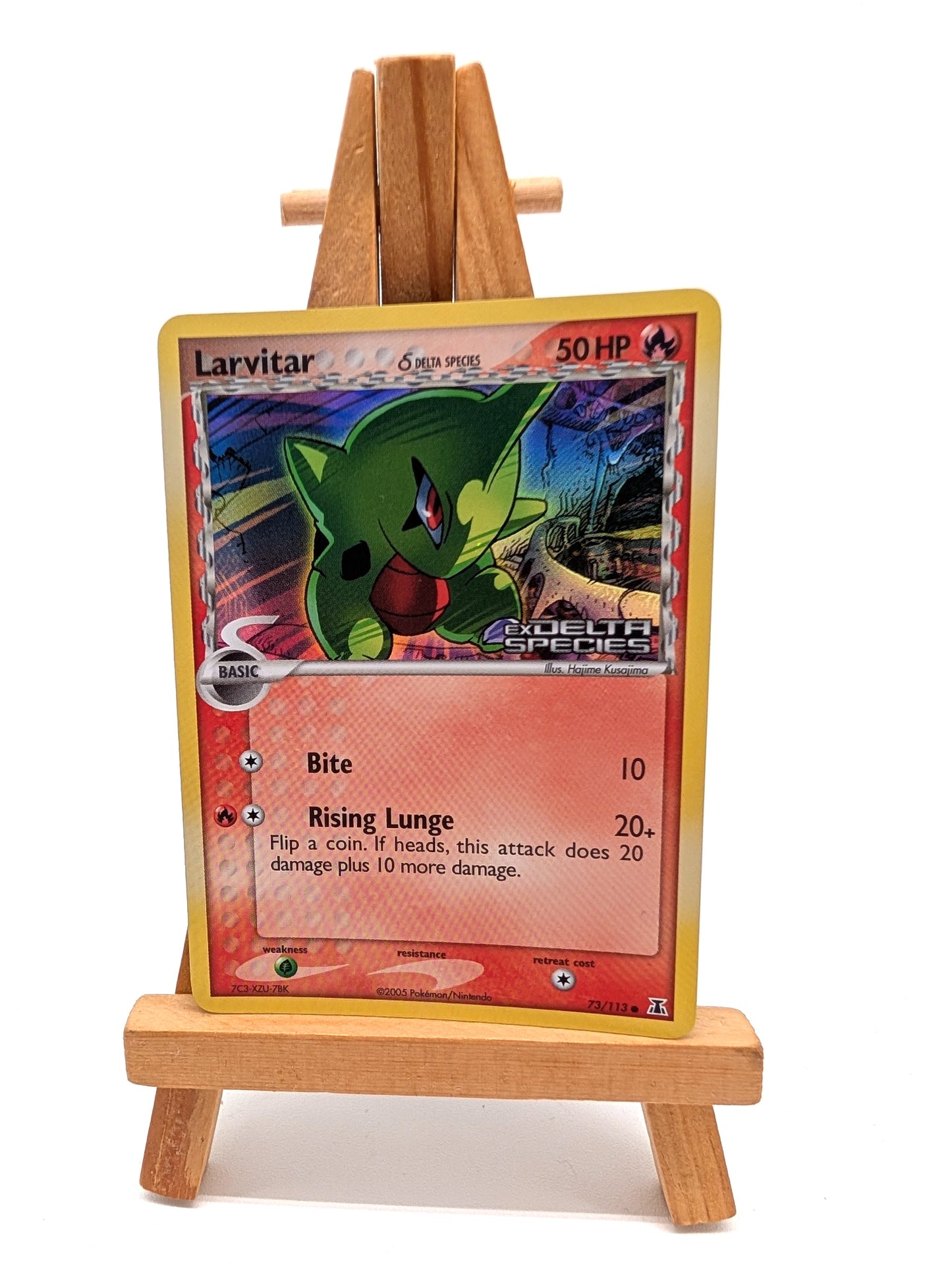 Pokemon Card Larvitar 73/113 EX Delta Species Holo