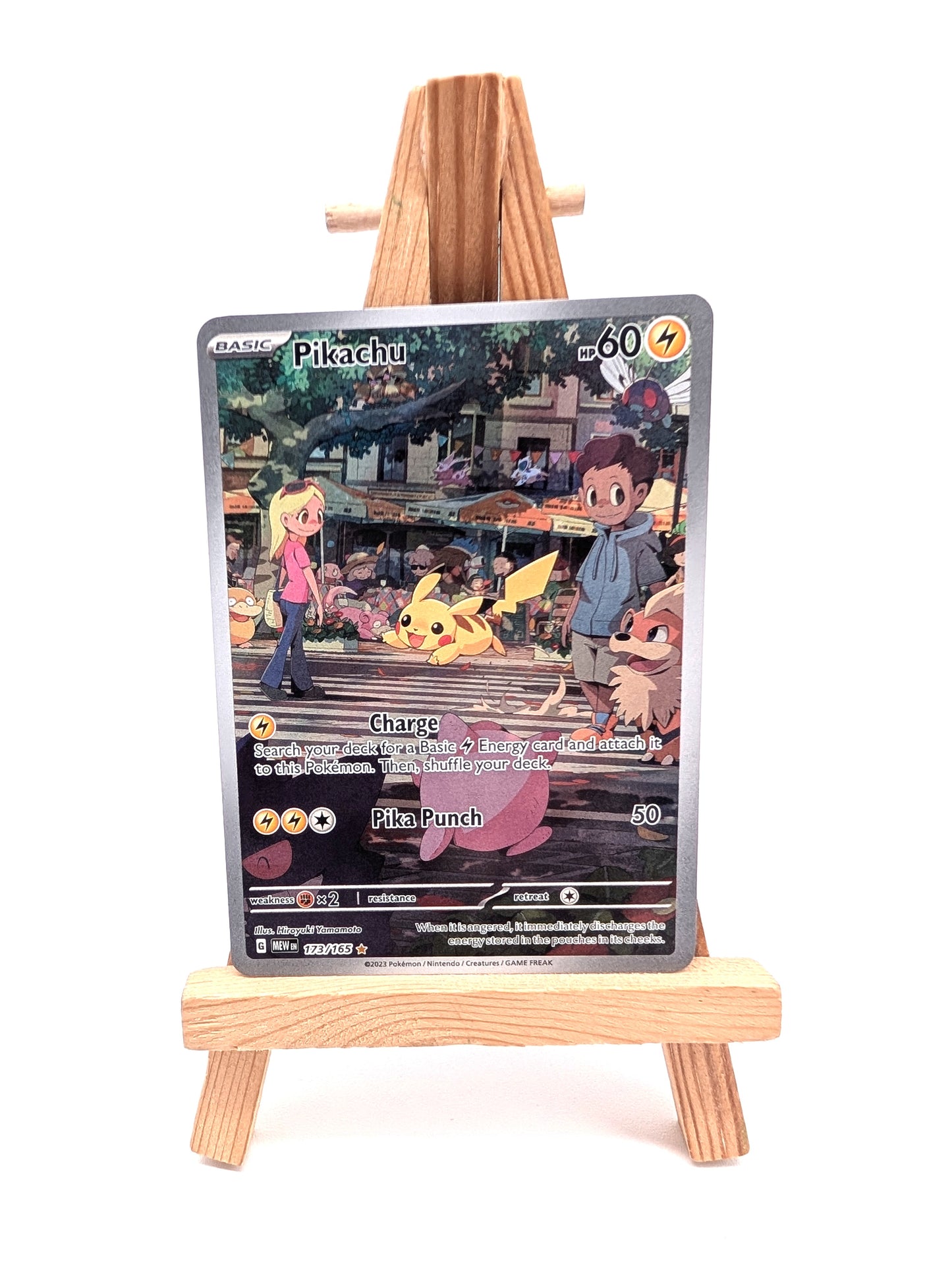 Pokémon TCG SV 151 Pikachu Holo Illustration Rare Card 173/165