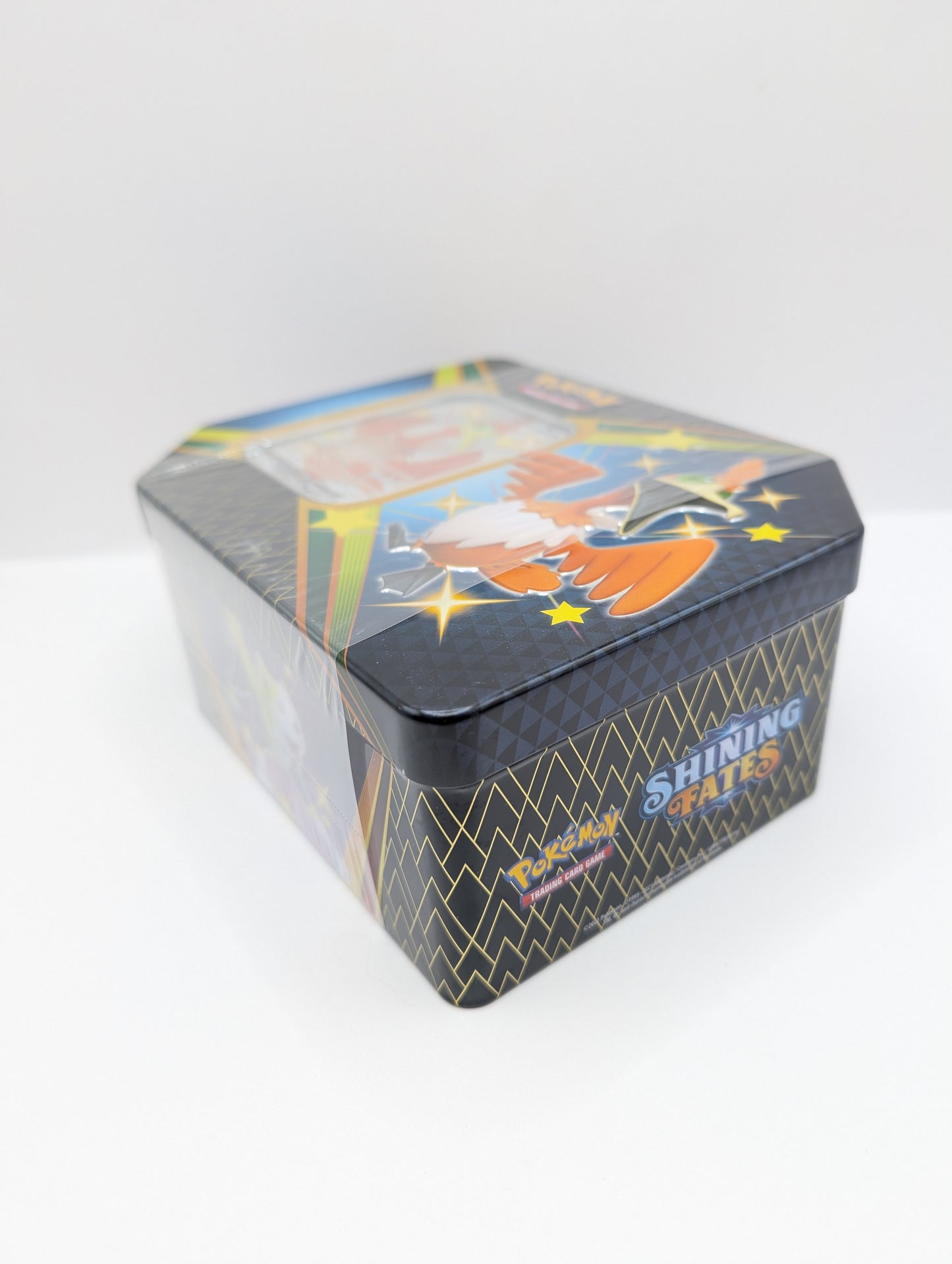 Pokemon Cramorant Large Tin Box Shining Fates includes 5 Booster packs